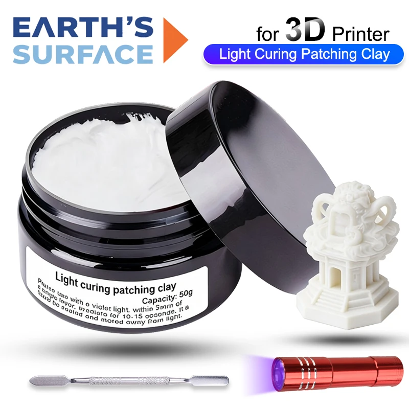Masilla de Reparación UV para Curado de Modelos Impresos en 3D, Accesorios de Modificación para Impresora 3D Bambu Lab