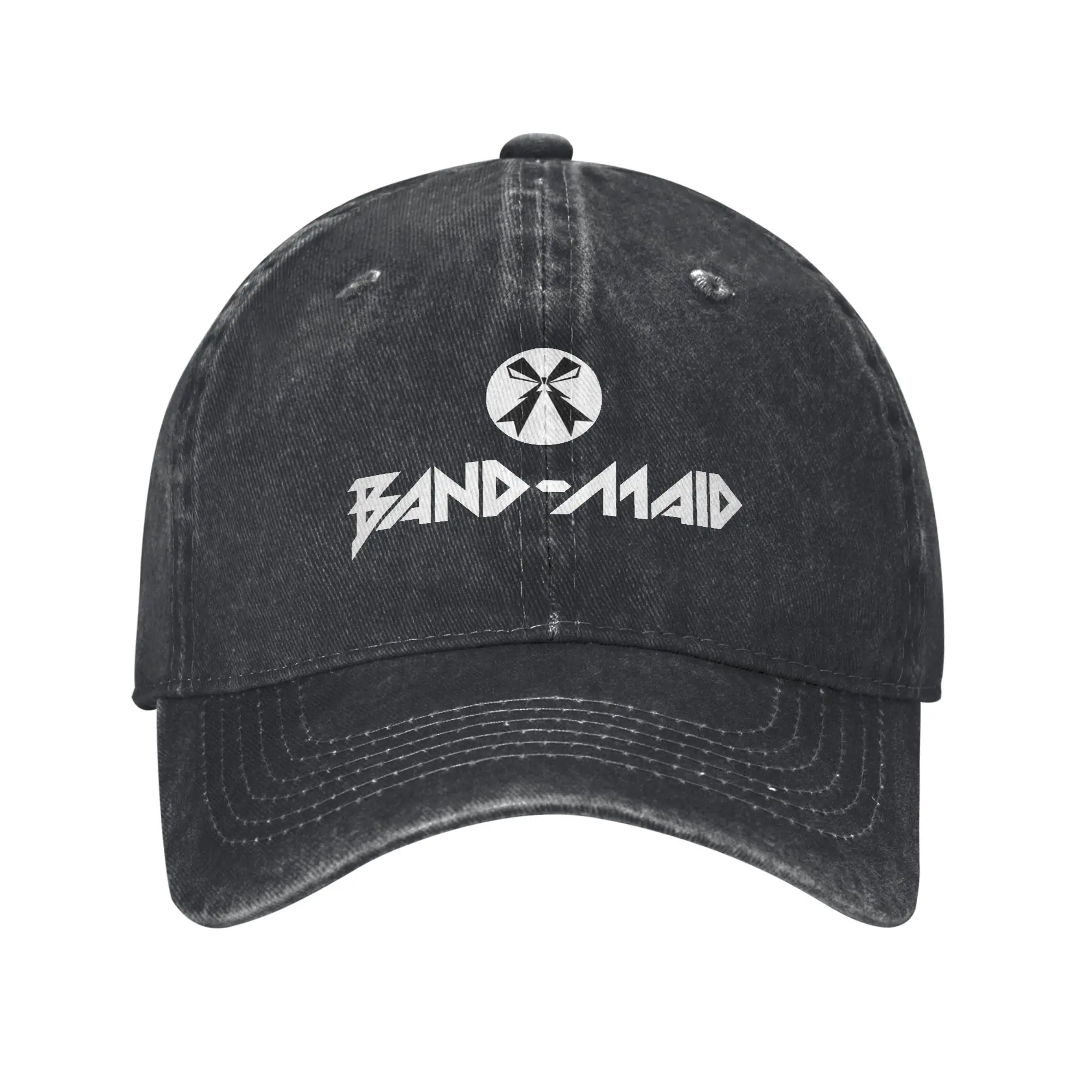 Band Maid Japan Metal Rock Denim-Stoffkappe, lässige Baseballkappen, verstellbare Mütze, Sommer-Unisex-Baseballmützen