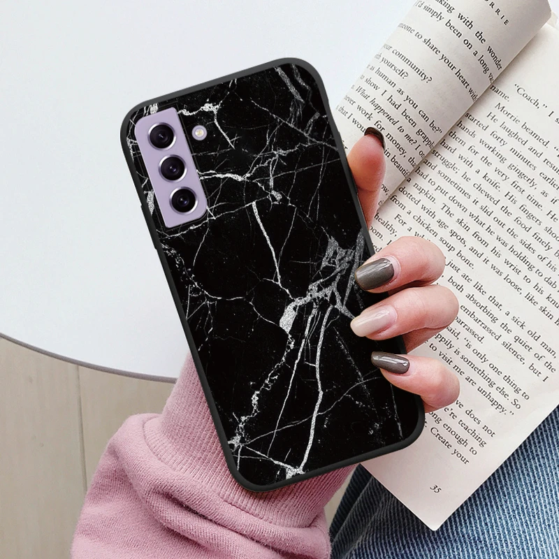 thumbnail image 1 of Case For Samsung Galaxy S21 5G Bags S 21 Plus FE Cover Protective Silicone Funda Marble Stone Texture Coque For Samsung S21 Capa, 1 of 5