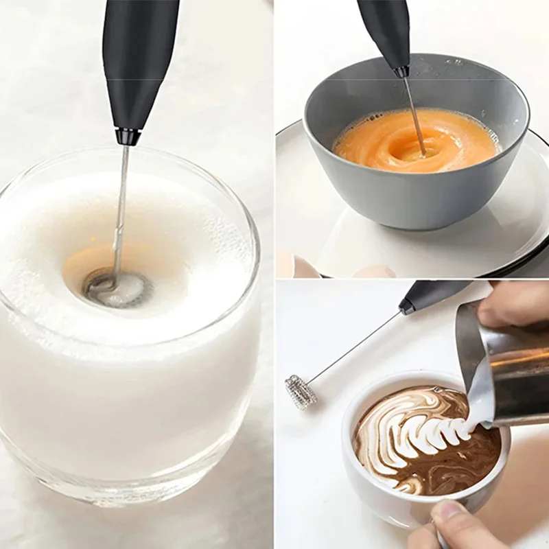 2-in-1 multi-function USB Rechargeable Electric Egg Beater Baking Mixer Milk Frother Kitchen Gadgets Coffee Stirrer Tools Dining 3