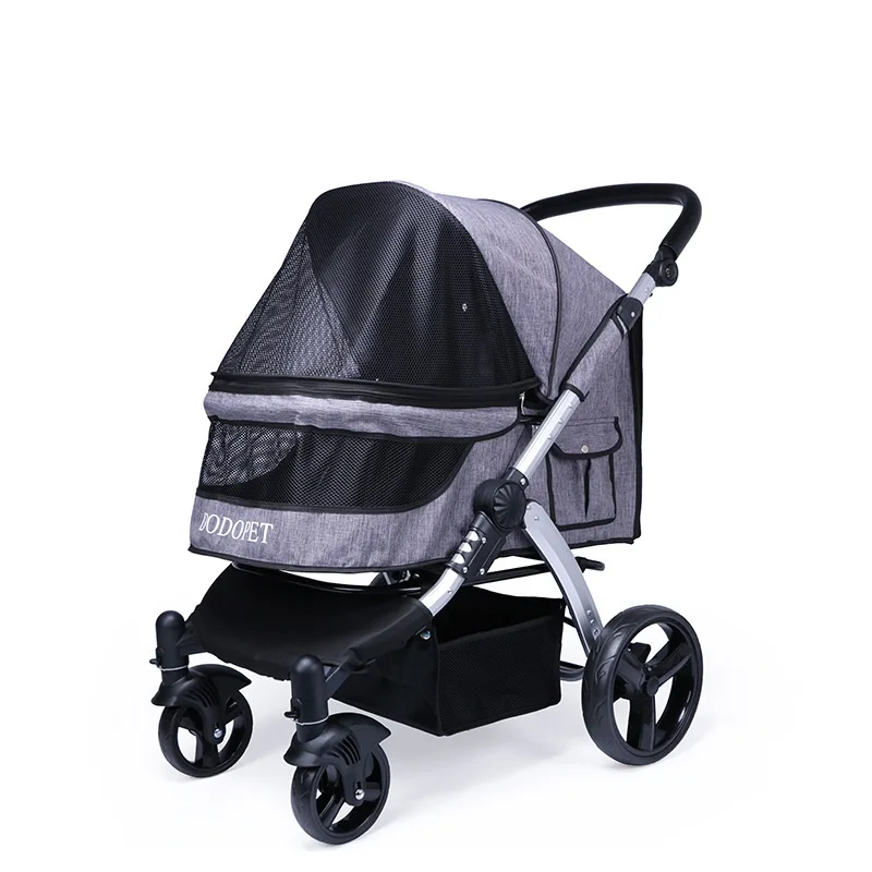 

Dog Stroller for Medium Large Dog - 4 Wheels Foldable Pet Travel Stroller Jogger Load Capacity 60kg