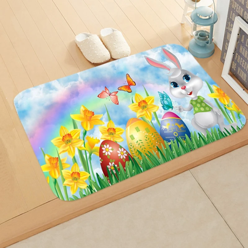

Моющиеся пасхальные яйца кролика украшения напольный коврик 40x60 см коврики для ванной комнаты