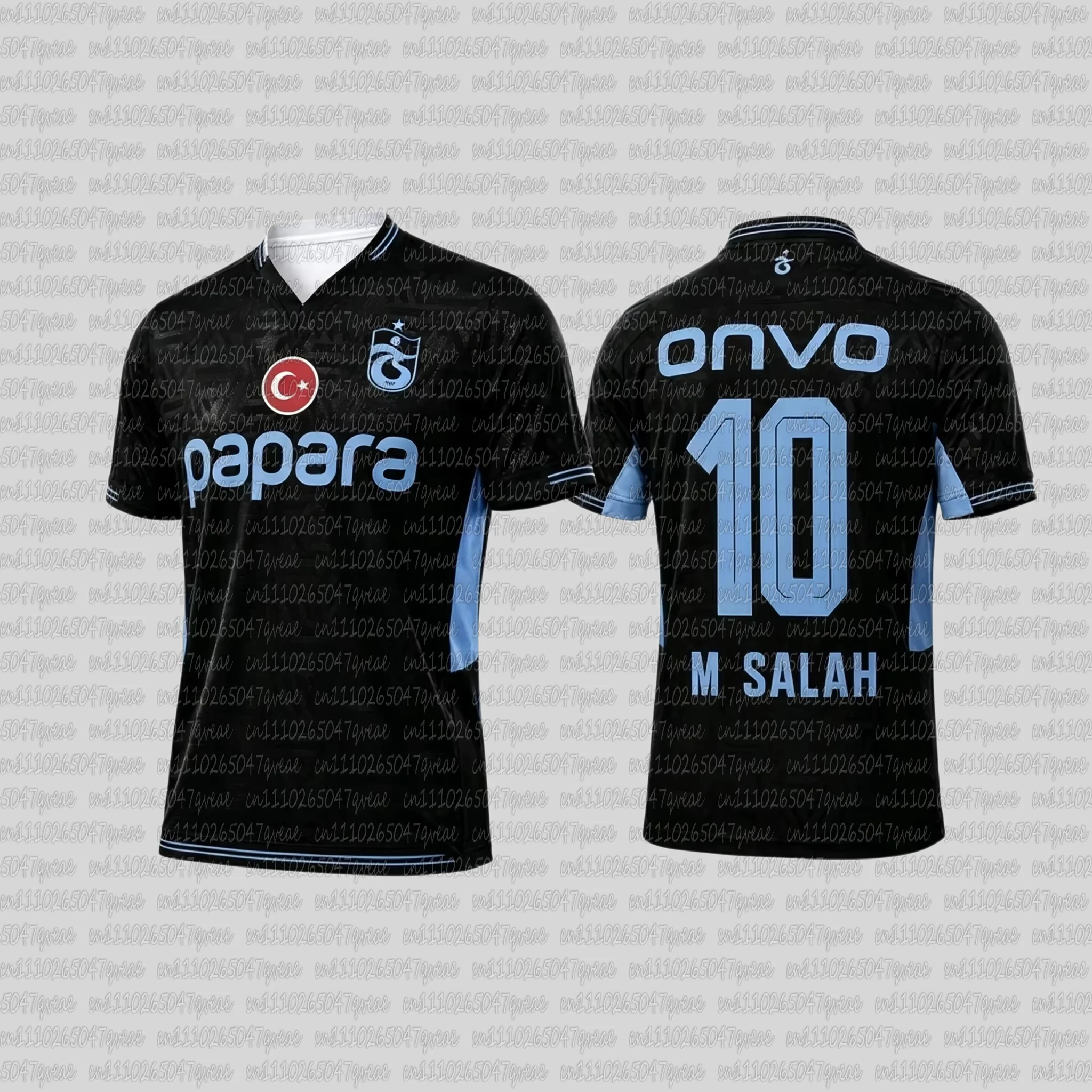 2026 Trabzonspor Salah 10 # Fußballtrikot für Herren, Sommer, Neu, 3D-Druck, Sport, Fußball, Atmungsaktiv, Schnelltrocknend, Familien-Matching-T-Shirts