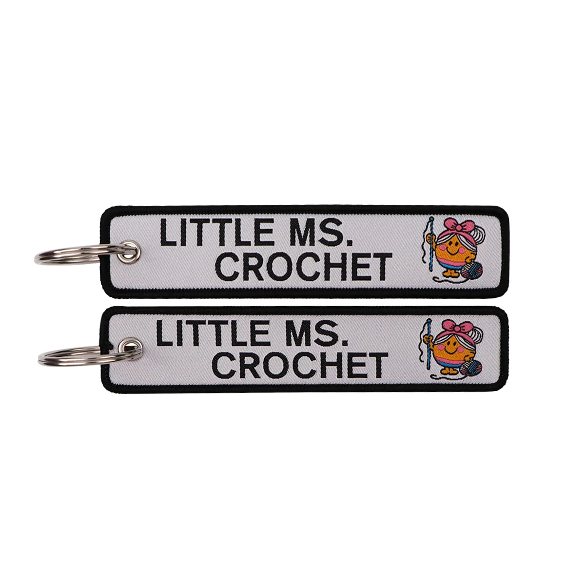Humorous Embroidered Keychain - Key Ring Holder Accessory and Gift