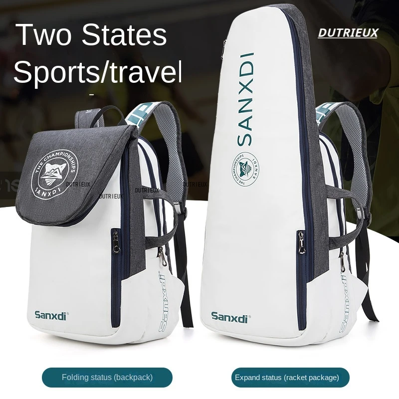 

Foldable Tennis Paddle Backpack Squash Badminton Racket Bag Padel Racquetball Carrying Handbag Man Large Capacity Sports Bags