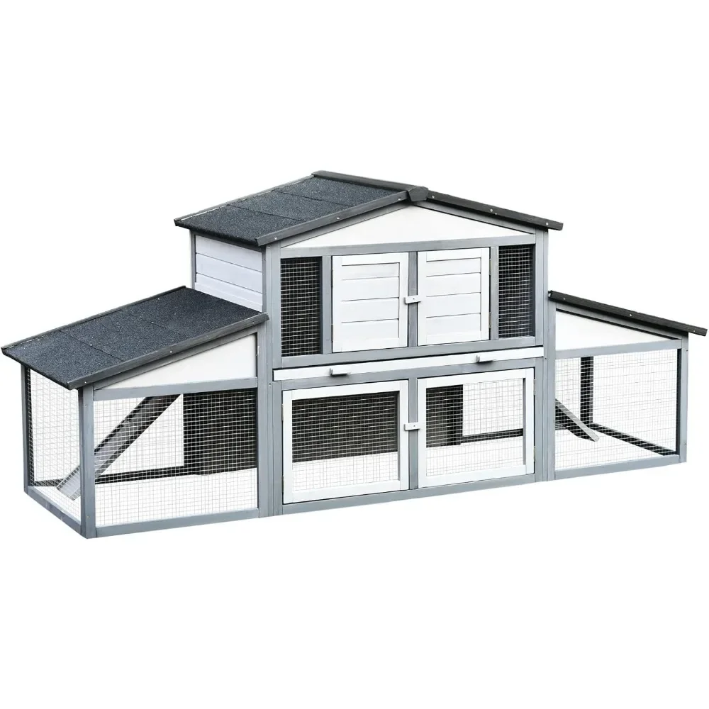 89" Outdoor Rabbit Hutch 1