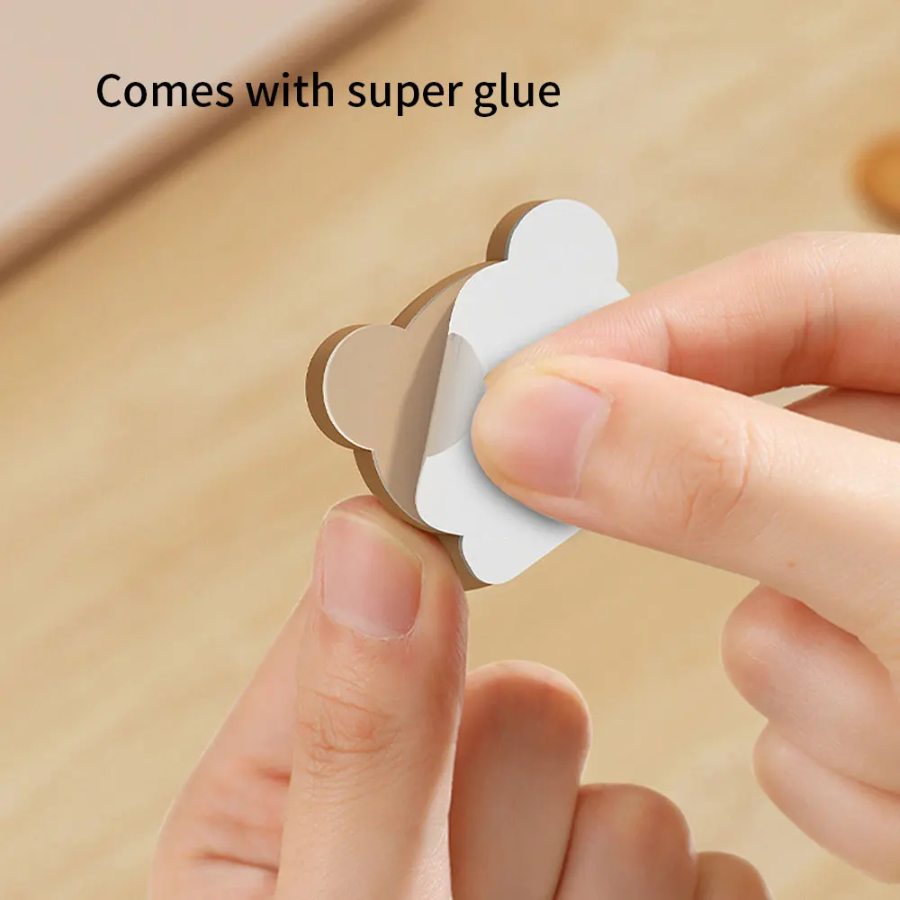 Desktop Cable Organizer Holder Cute Winder Clips Desk Self-Adhesive Mobile Phone Data Cable Management Wire Cord Tidy Holder 3