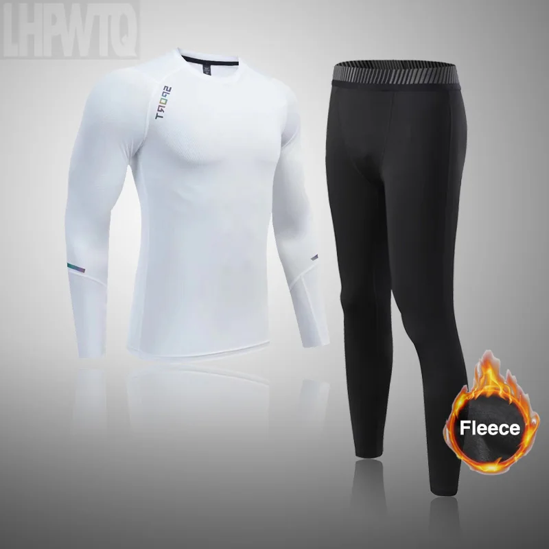 Thermal underwear set Men Ski Underwear Sets Quick Dry Compression Tracksuit Tops and Pants