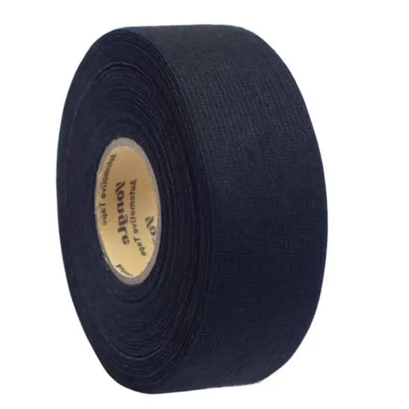 19mmx15M Strong Adhesive Cloth Fabric Tape Black Automotive Heat-induced  Wiring Harness Car Anti Rattle Self Adhesive Felt Tape