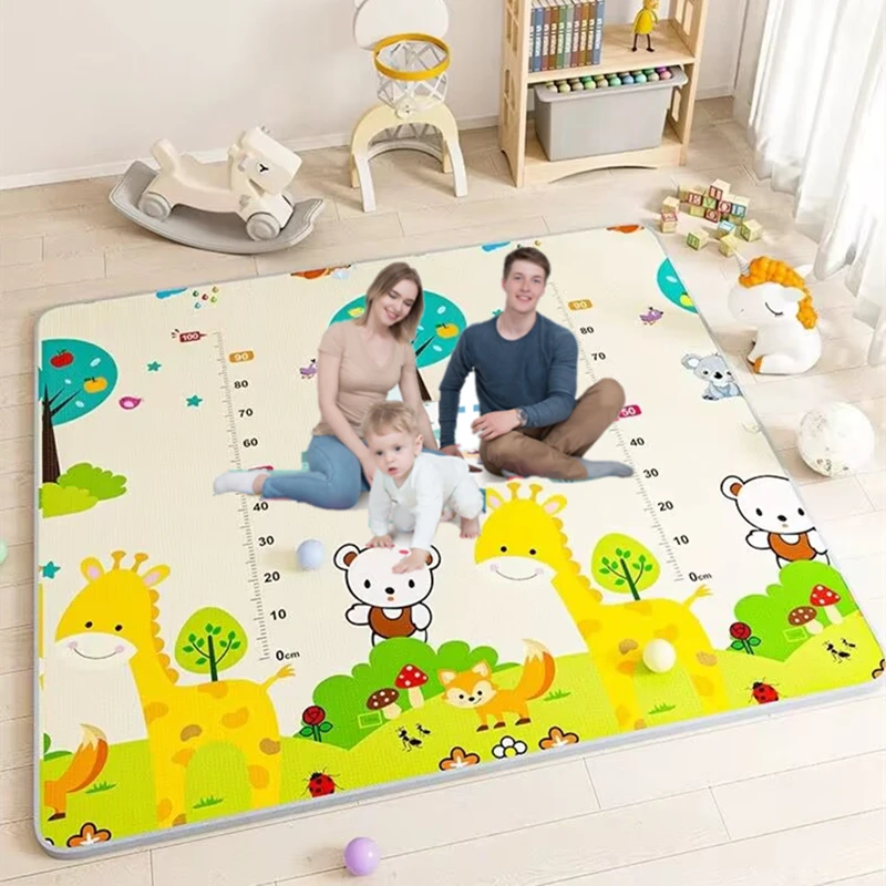 Thick 1CM Non-toxic EPE Baby Activity Gym Baby Crawling Play Mats Folding Mat Carpet Baby Game Mat for Children's Safety Mat Rug miamumi baby play mat activity gym carpet for child 200x180cm 78x70in alphabet dinosaur animal thick xpe rug waterproof folding