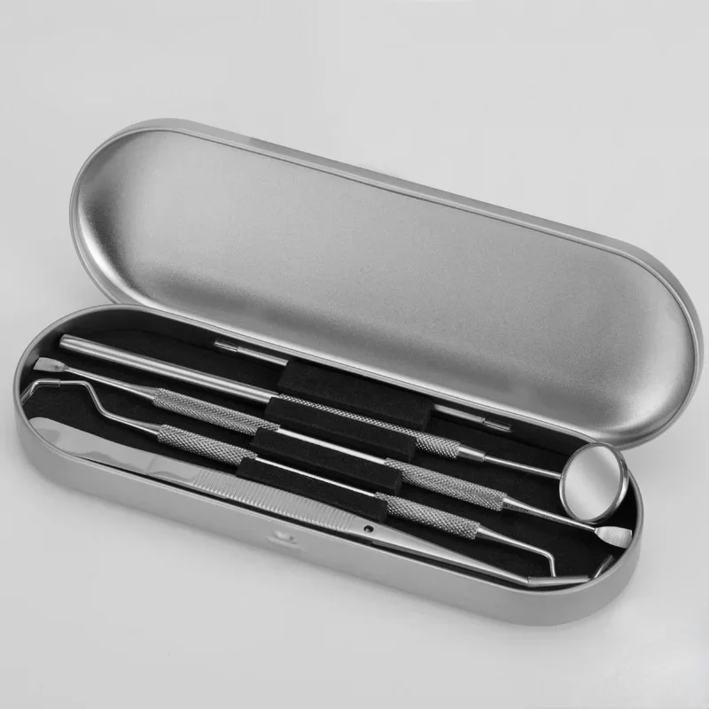 3 pcs/set Dental Mirror kit Mouth Mirror Probe Hook Pick Tweezer Stainless Steel Dental Instruments Dentist Teeth cleaning Tool