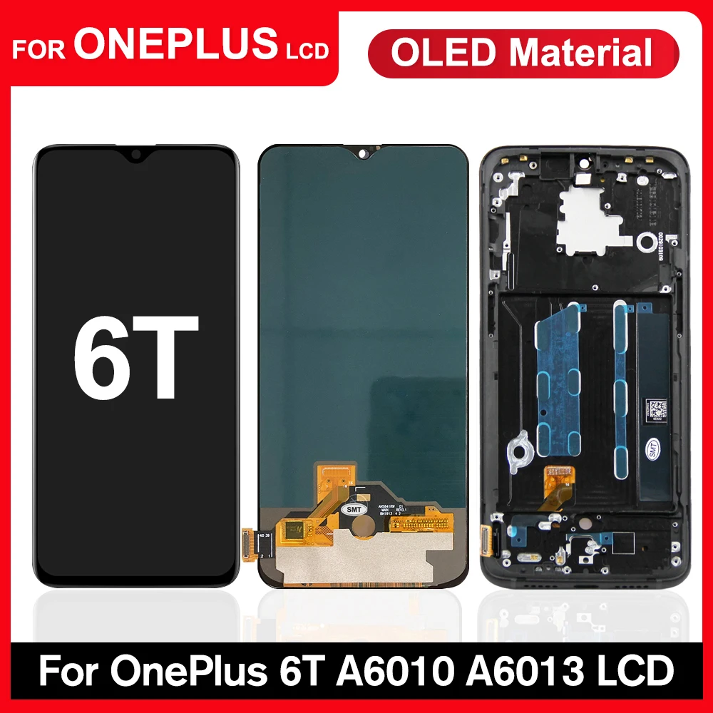 Super Oled For Oneplus 6t Lcd Display With Fringerprint Touch Screen