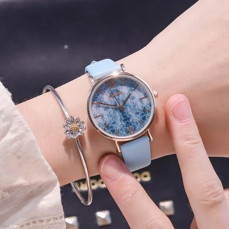 

Women Watch Luxury Roma Dial Waterproof Watches Set Ladies Leather Band Quartz Wristwatch Women Female Clock for Girl
