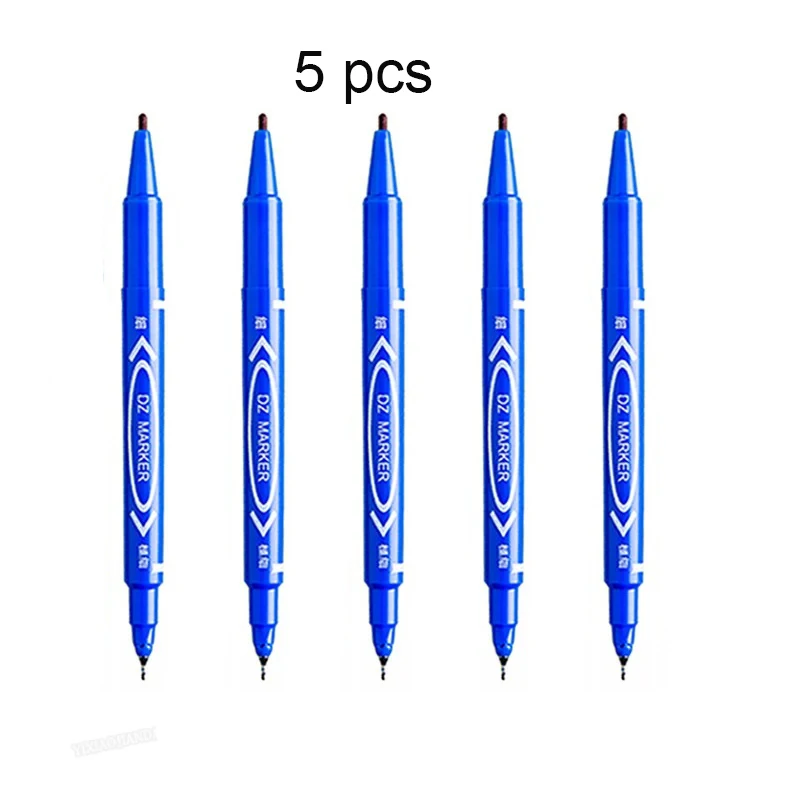 Dual-Tip Permanent Marker Pens for Versatile Use on Various Surfaces