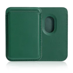 Luxury Leather Magnetic Wallet Card Holder - Premium Phone Accessory Cover - Leather Wallet (Alpine Green)