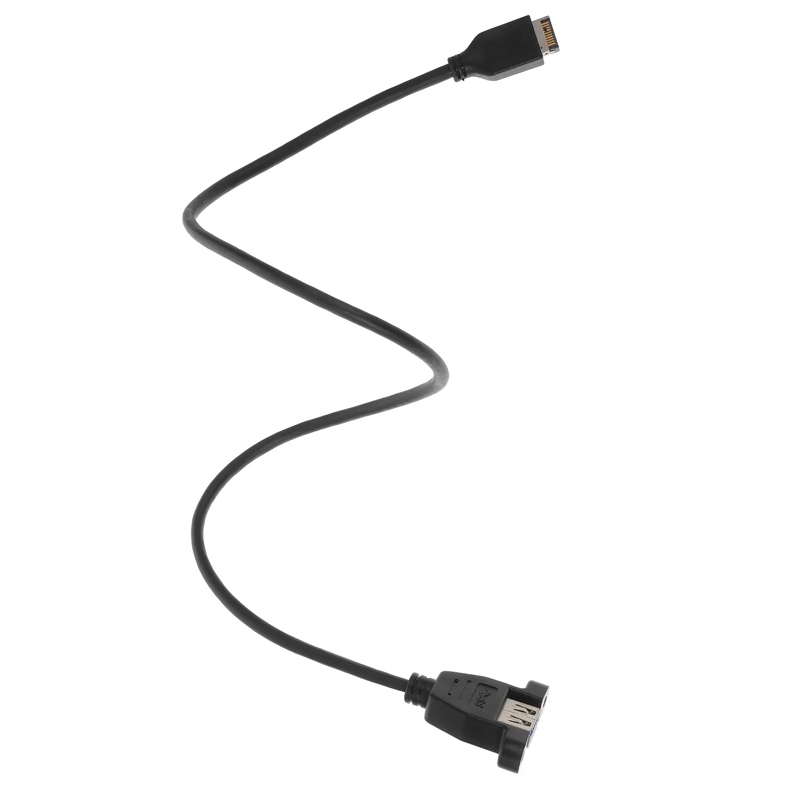패널 마운트 USB 3.0 어댑터 케이블 - USB A 타입(수) 0.5m 연장 케이블 (컴퓨터 전면 패널 장착용 내부 헤더)