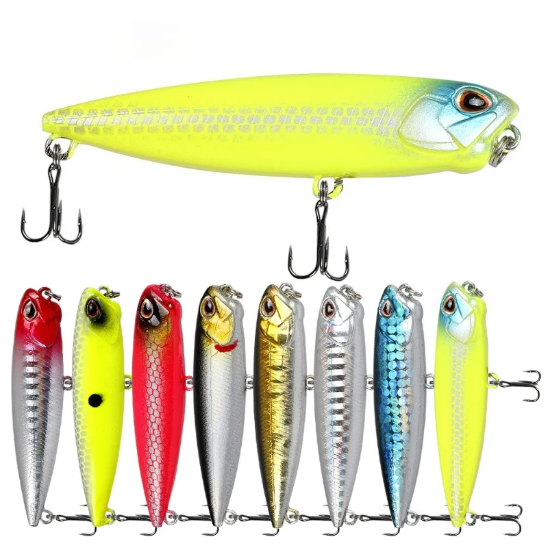 BILLINGS 1 Stück Long-Cast 6,5cm/5,3g Pencil-Style Schwimmender Oberflächenköder für Salz- und Süßwasserfischen