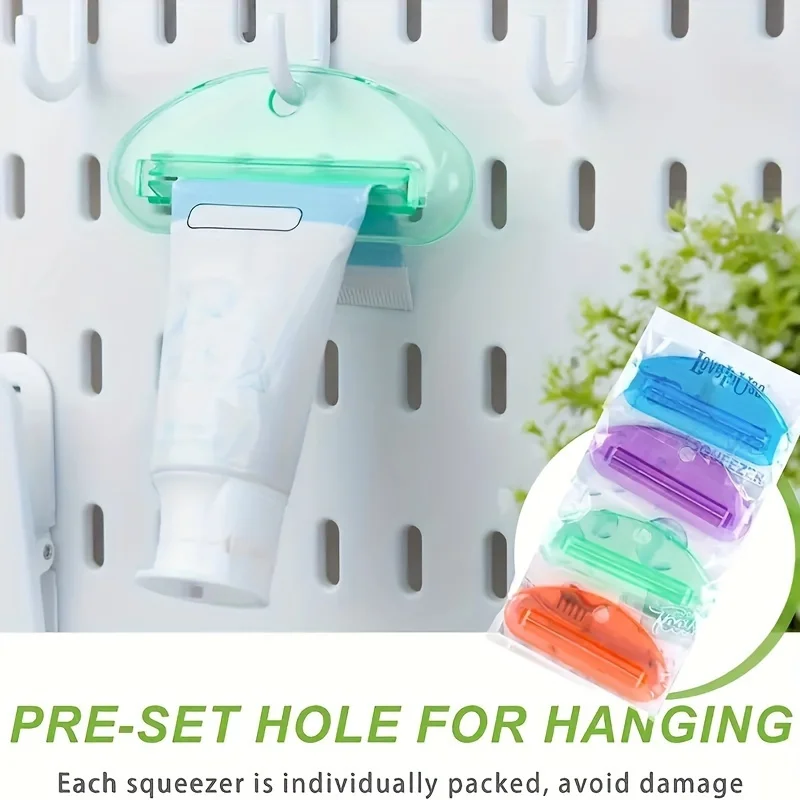 4PCS Manual Toothpaste Squeeze Clip - Perfect for Facial Cleansers and Hand Creams, A Universal Clip for Squeezing Toothpaste