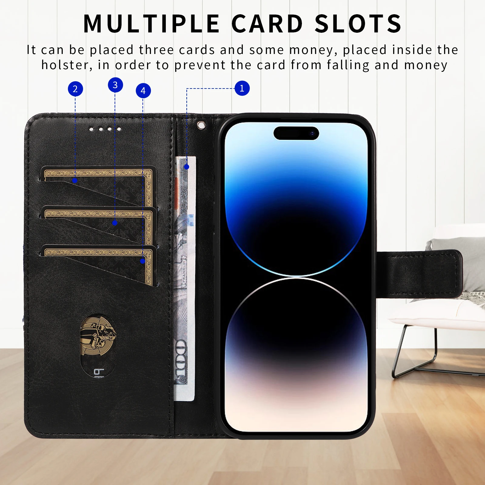 Deluxe Leather Wallet Phone Case