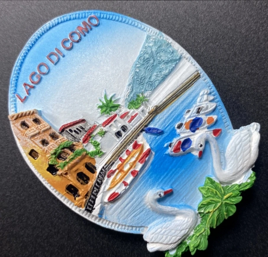 The Italian resort of Lake Como Travelling Souvenirs Fridge Magnets Creative Home Decoration Resin Fridge Magnetic Stickers magnetic fridge magnets magnetic sticker magnetic fridge stickers refrigerator decor
