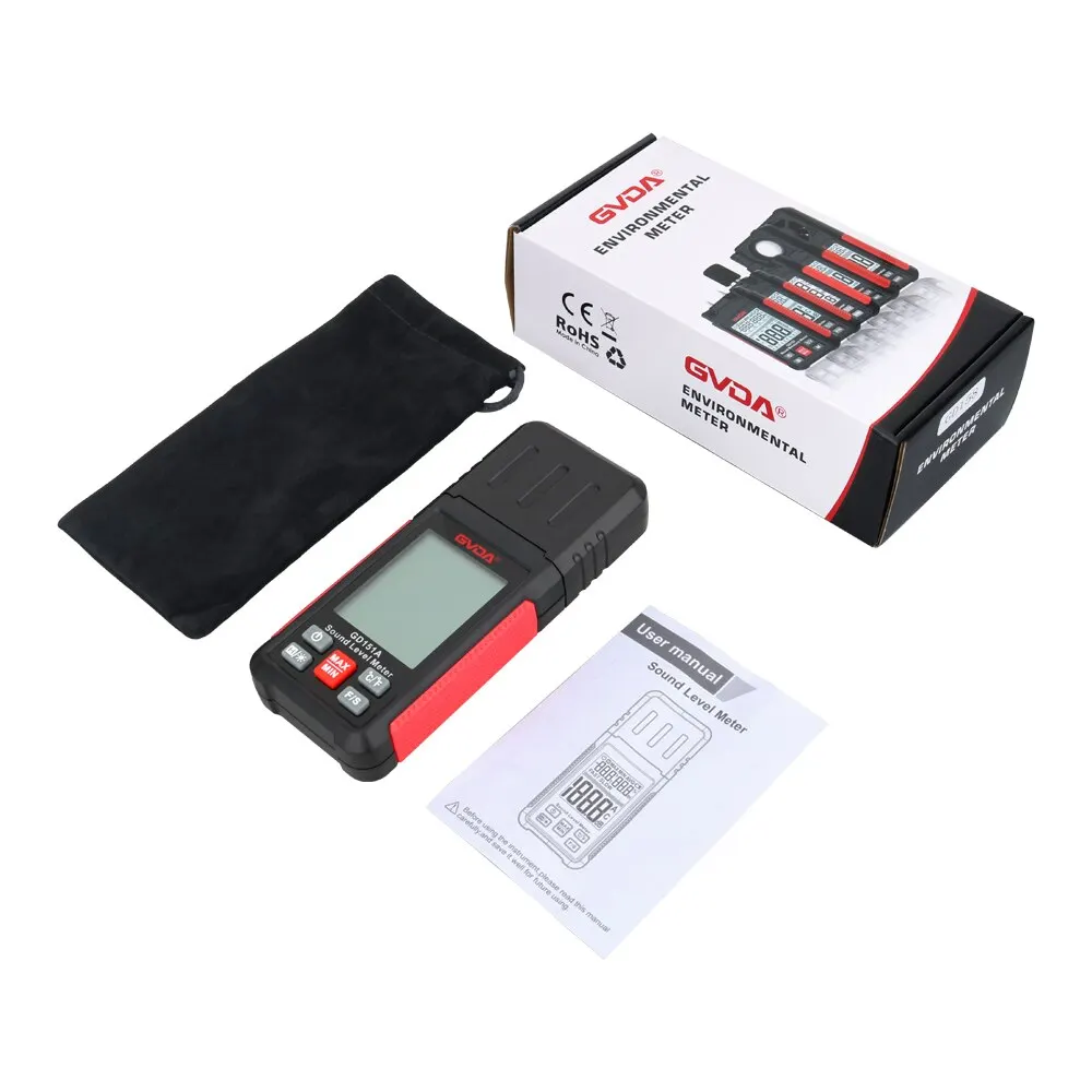 sound level meter GVDA digital min audio sound level meter DB measuring instrument sonometer 30-130dB portable noise decibel monitor