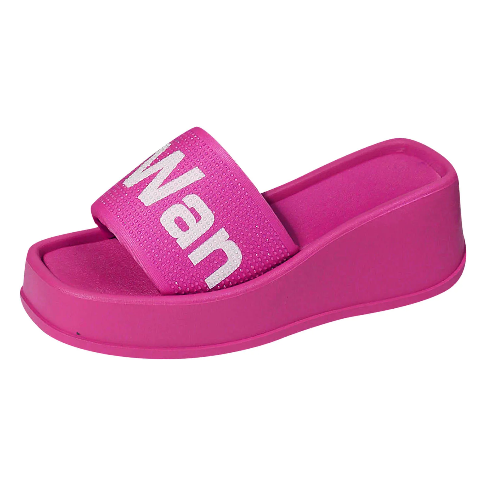 

Women Slippers Fashion Summer New Pattern Thick Sole Wedge Comfortable Non Slip Versatile Beach Foldable Slippers for Women