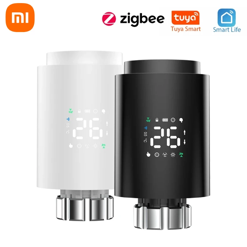 

Привод радиатора Xiaomi Tuya Smart ZigBee, программируемый термостатический клапан радиатора, пульт дистанционного управления температурой, работает с Alexa