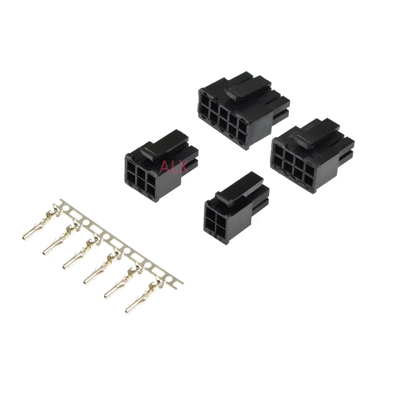 MX3.0 3.0mm Pitch Micro-Fit 3.0 Connector Housing 2*1/2/3/4/5/6/8/10/12 Pin Male shell + Terminal Molex 43030 2P/3P/4P/5P 10sets