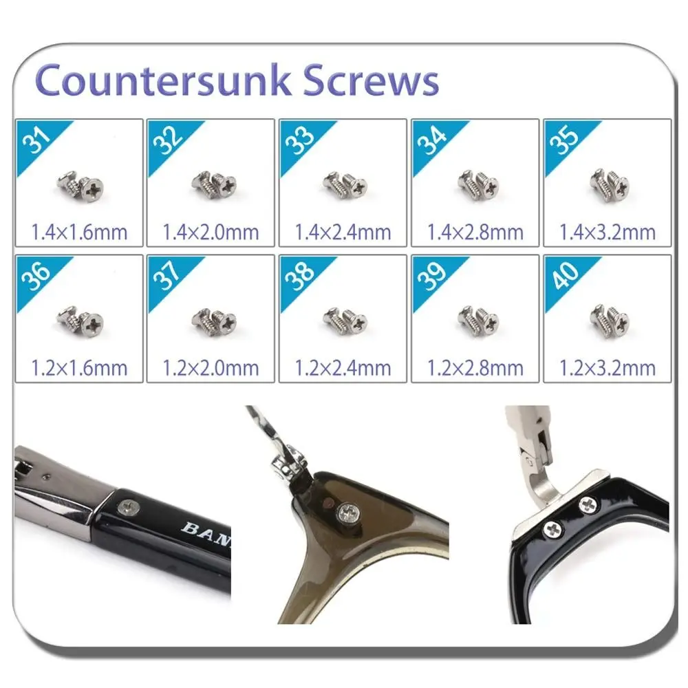 Schrauben Sets Reparatur Tool Kit Schraubendreher Brille Sonnenbrille Schraube Mutter Reparatur Kit Werkzeug Brillen Reparatur Brillen Reparatur Set – Detail 4
