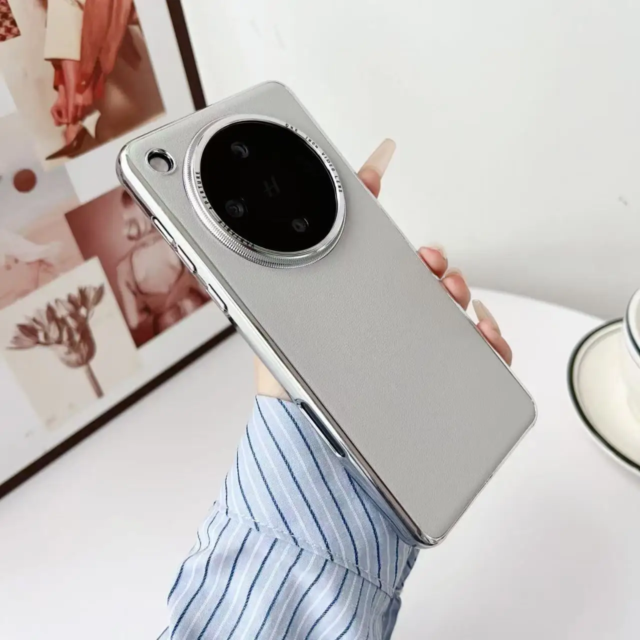 Luxury Classic Electroplated Leather Back Cover