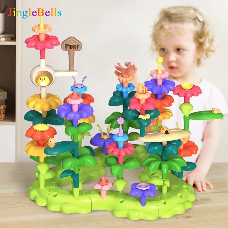 Girl Flower Garden Building Block Set Building Blocks Toys