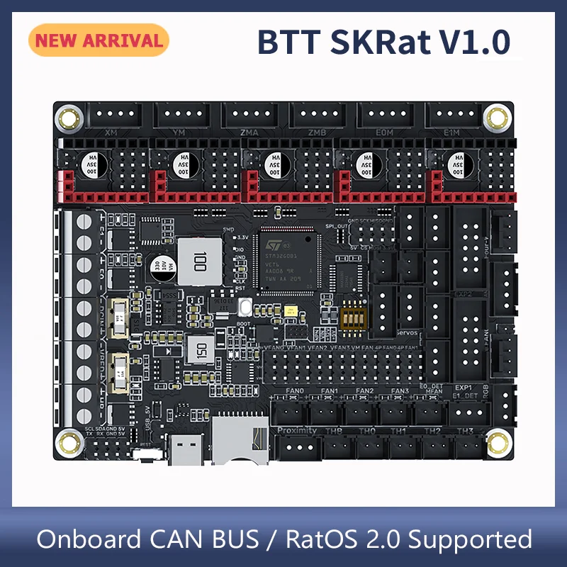 Bigtreetech Skrat V1.0 32bit Impressora 3d Placa-mãe Ratos 2.0 Suporte Pode Ônibus Adxl345 Pt100 para Klipper Impressora Placa de Controle
