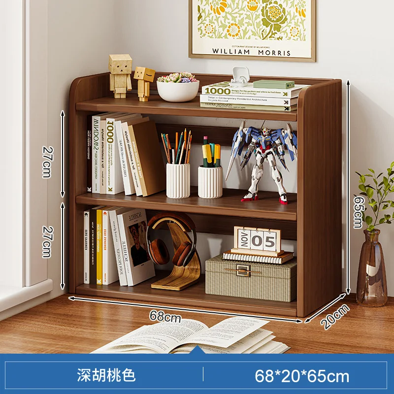 Desktop Wooden Bookshelf Storage Organizer Bookcase Storage Shelf Cabinet Closet Bookshelf for Home Office Bedroom Rack