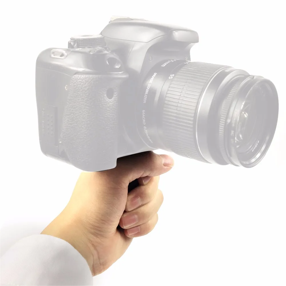 BGNing 1/4'' Zoll Metall Schwarzer Griff Handgriff Kamera SLR DSLR Stabilisator Rutschfester Griff für LED-Taschenlampen Kamerazubehör – Detail 7