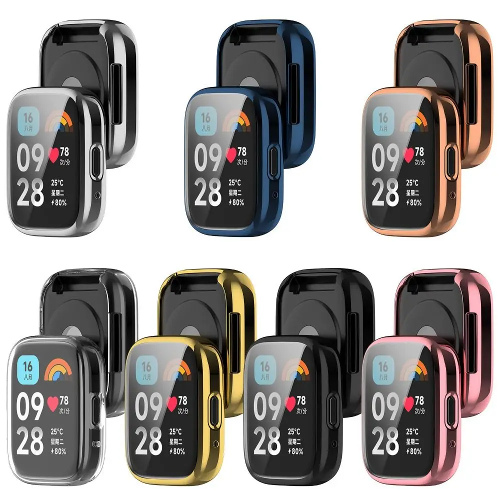 Soft Full-Coverage TPU Protective Shell for Smartwatch with Bumper Screen Protector