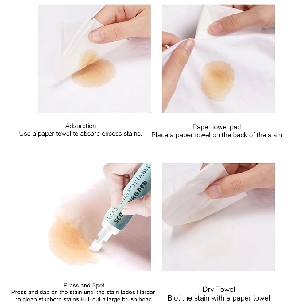 Stain Remover Pen Oil Stain Remover Portable Clothing Remover Pen Water-Free Pen Efficient Degreasing