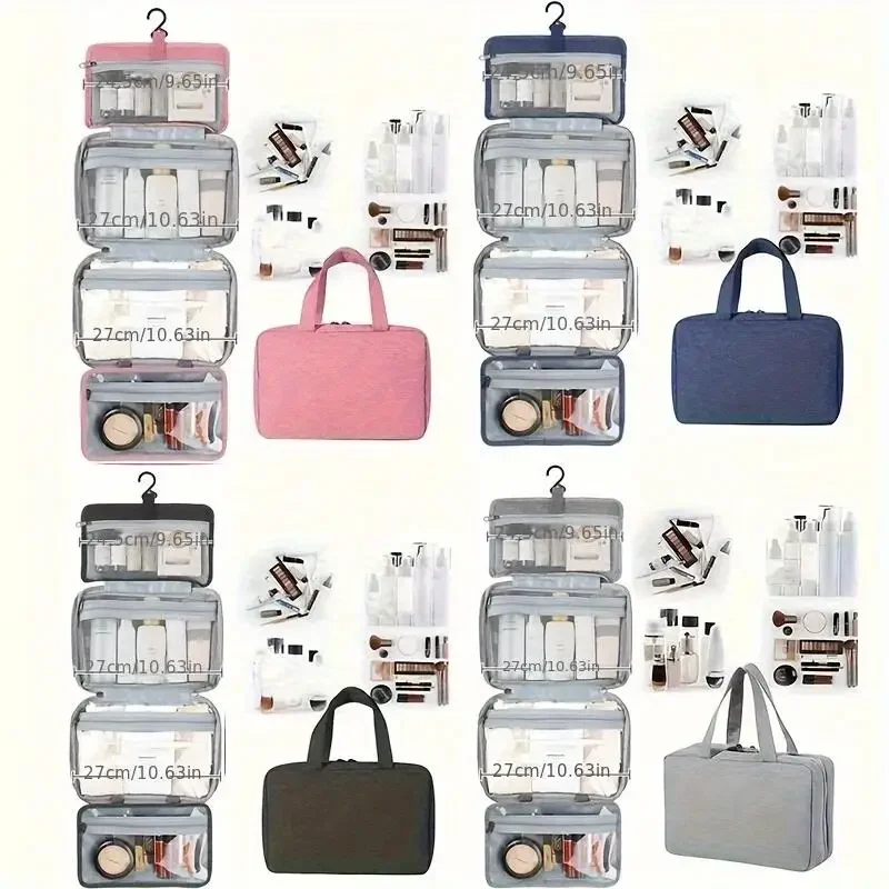 Women's Travel Toiletries for Men - Portable Hanging Storage Bag Cosmetic Bag Suitable for Cosmetic Travel Accessories Essential - 3