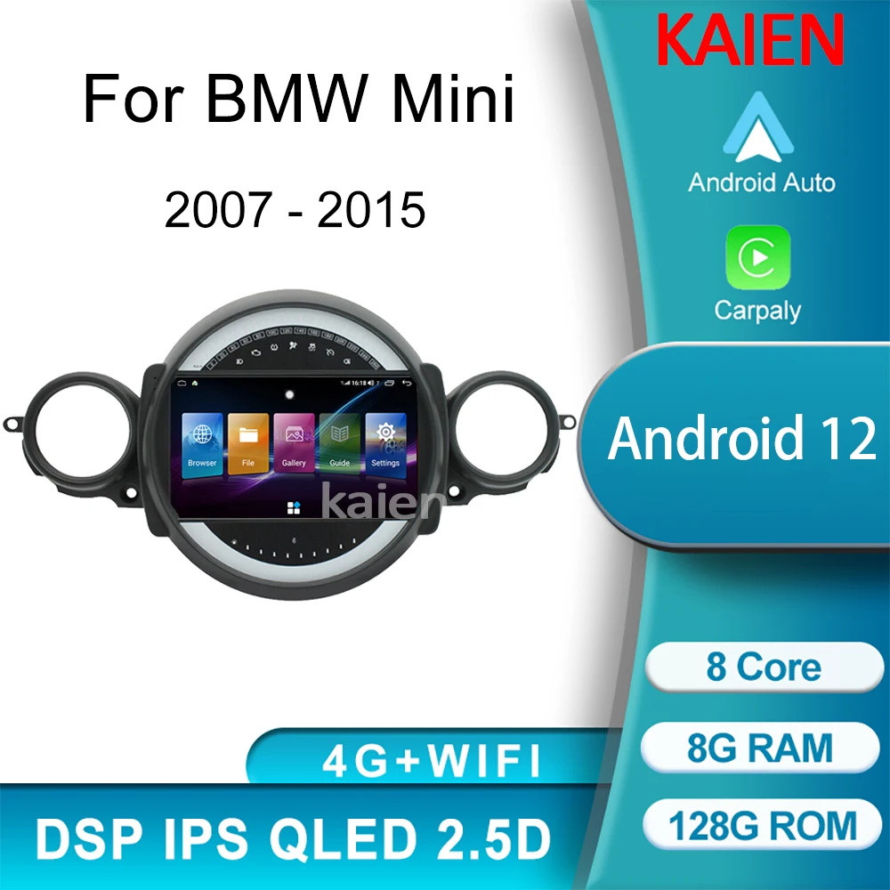 

KAIEN For BMW Mini Cooper Countryman R56 R60 F54 F55 F56 2007-2015 Android Auto Navigation GPS Car Radio DVD Multimedia Player