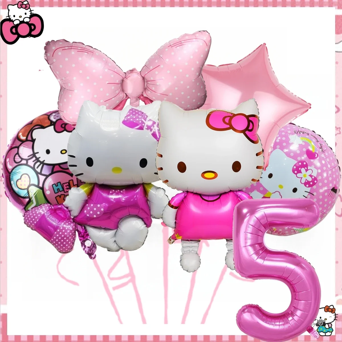 thumbnail image 1 of Decoraciones para fiesta de cumpleaños de Hello Kitty, vajilla con forma de gato kawaii, plato, mantel, pegatinas para baby shower, regalos para niñas, suministros para fiestas, 1 of 5