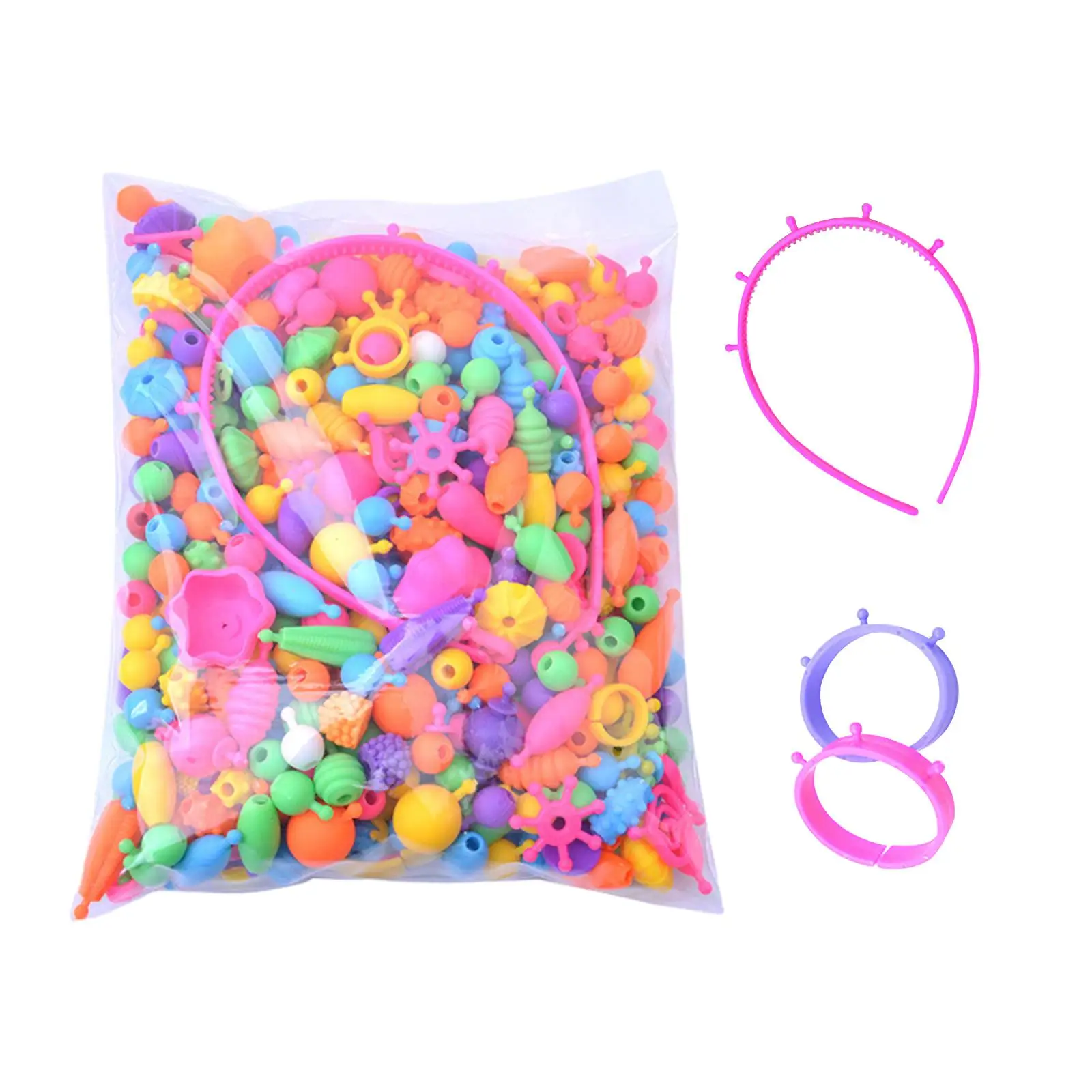 Beads Kids DIY Jewelry Making Kit Bead Kit Jewelry Set Snap Bead Crafts for Earrings Necklace Bracelet Birthday Gift Children