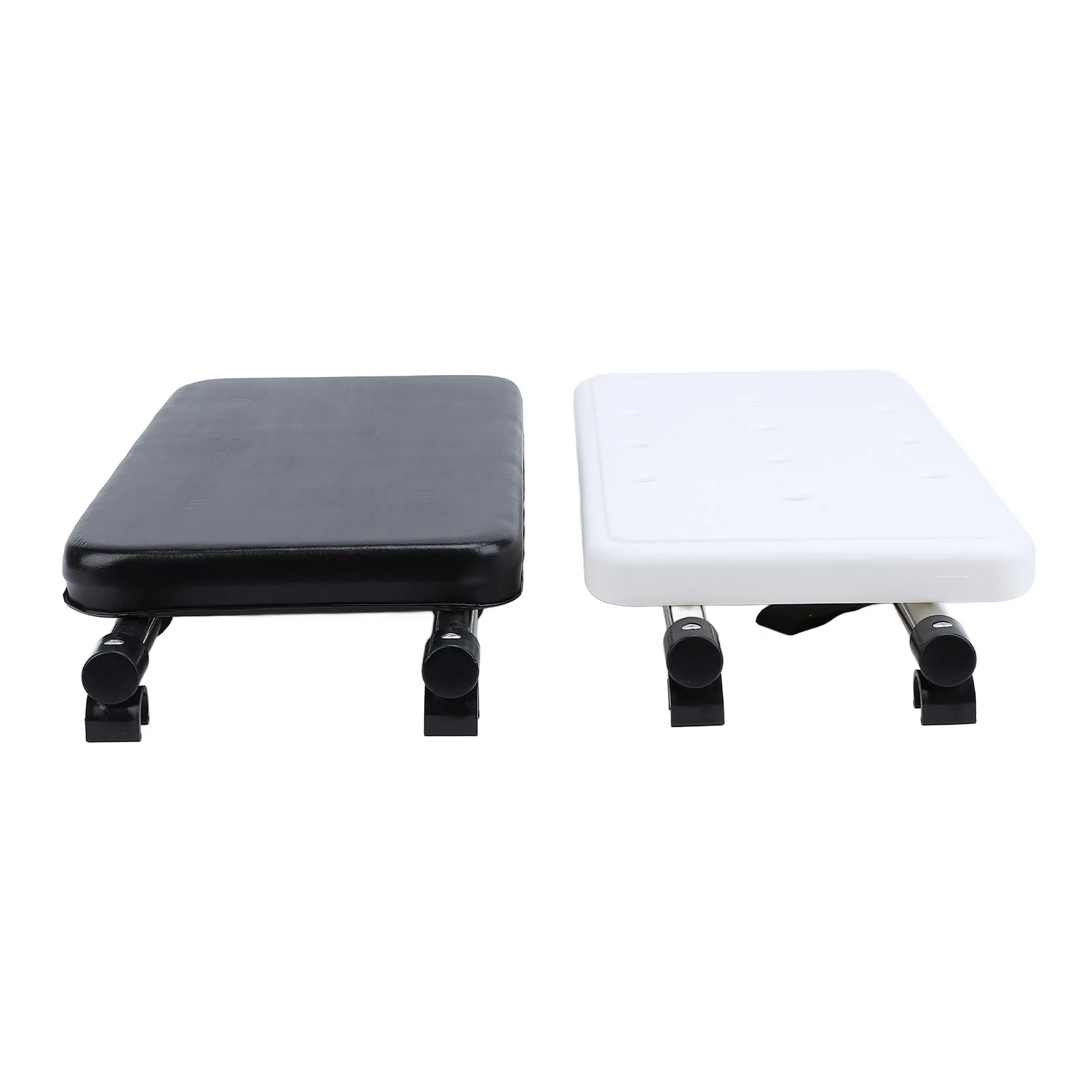 2Pcs Walker Seat Set Strong Load Bearing Black Soft Padded Rest Seat and White Quick Drainage Bath Plate Walker Attachable Seat 3