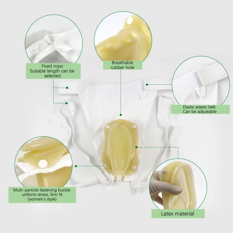 1000ml Reusable Male Female Urine Bag Urinal Pee Holder Collector For Urinary Incontinence Muscle Strain Paralysis Coma 5