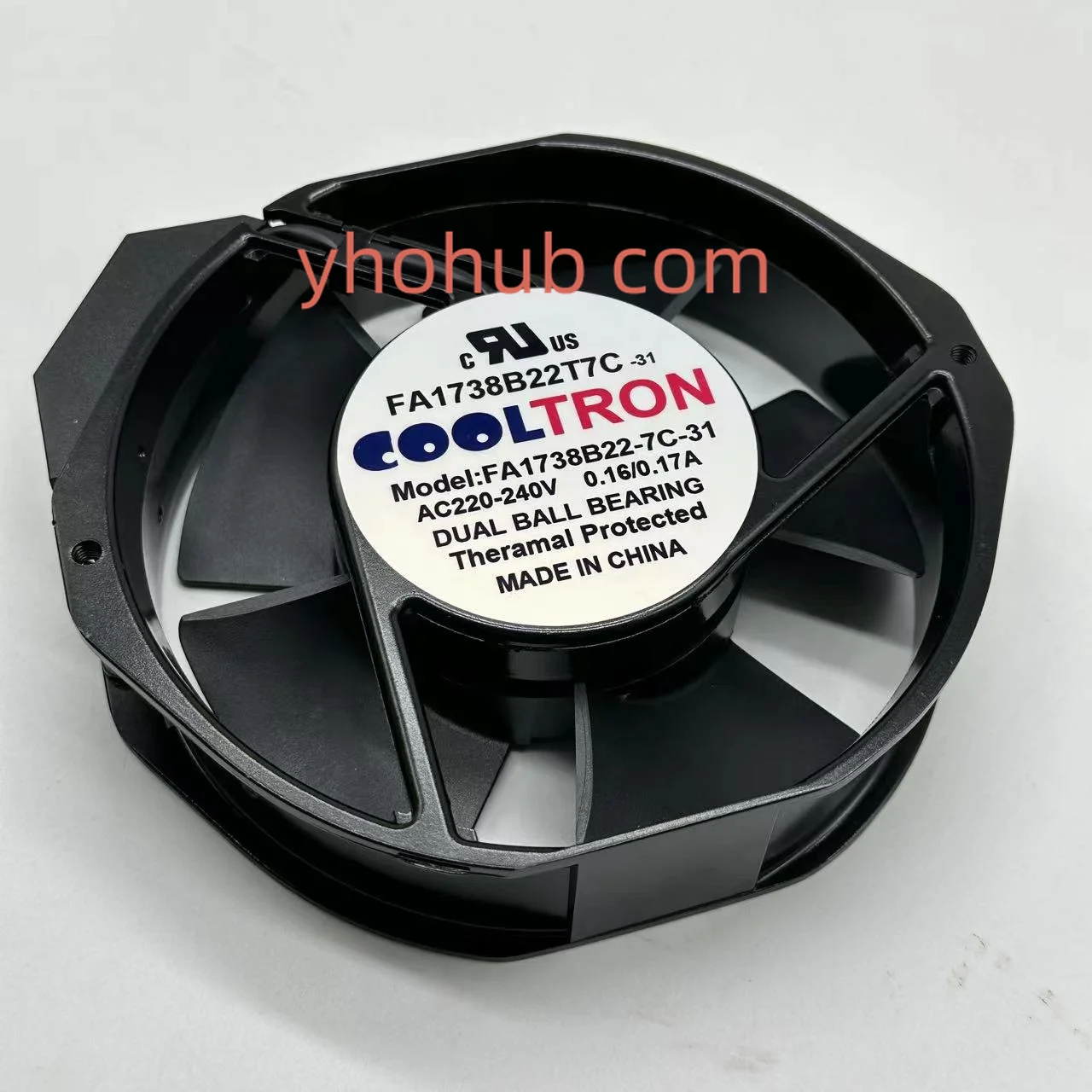 Cooltron Fa1738b22t7c31 Fa1738b227c-31 ac 220v 0.16a 172x171x38 mm Ventilador de Refrigeração do Servidor