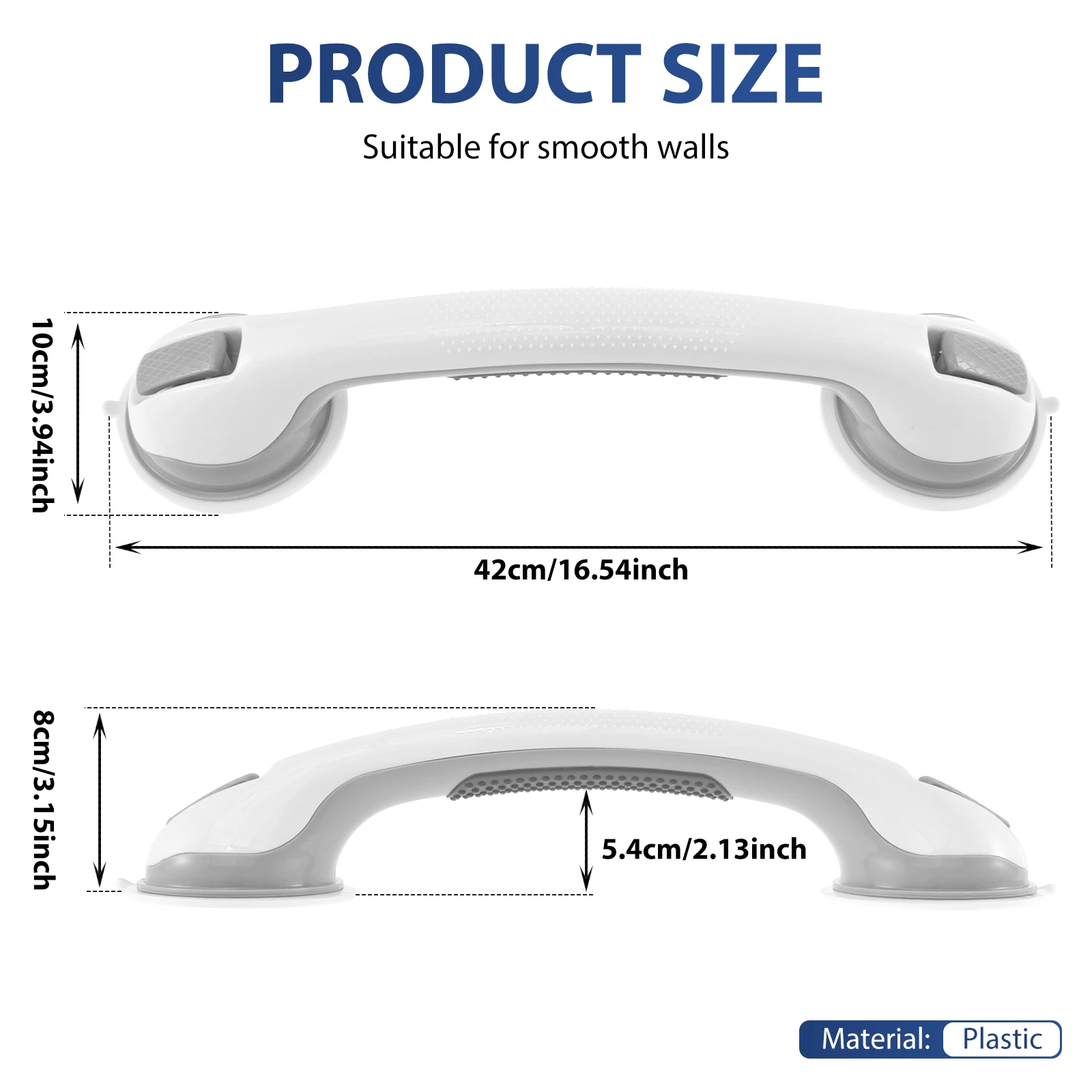 2Pcs Shower Grab Handle For Bathroom Safety