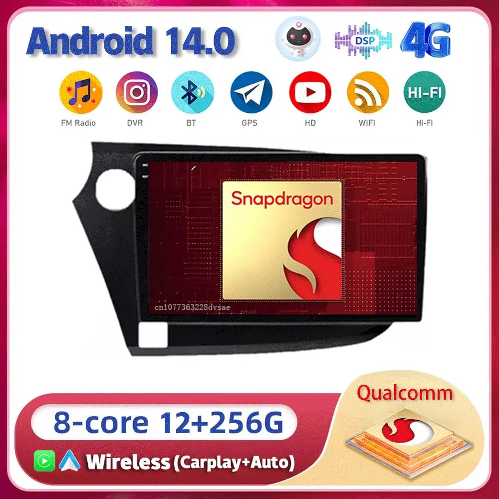 

Android 14 Carplay Auto For Honda Insight 2 2009 2010 2011 2011 2012 2013 2014 Multimedia Car Radio Player Video 4G Stereo 2 Din