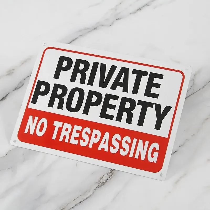 Private Property No Trespassing Sign Rust Free Aluminum Signs with 4 Holes for Home & Business Outdoor Use Warning trespassing sign