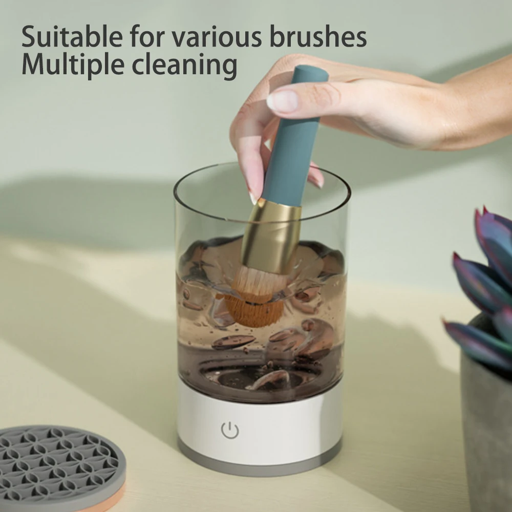Electric Makeup Brush Cleaner Automatic Makeup Brush Cleaner USB Portable Cosmetic Makeup Brush Washing Machine Rotary Cleaning