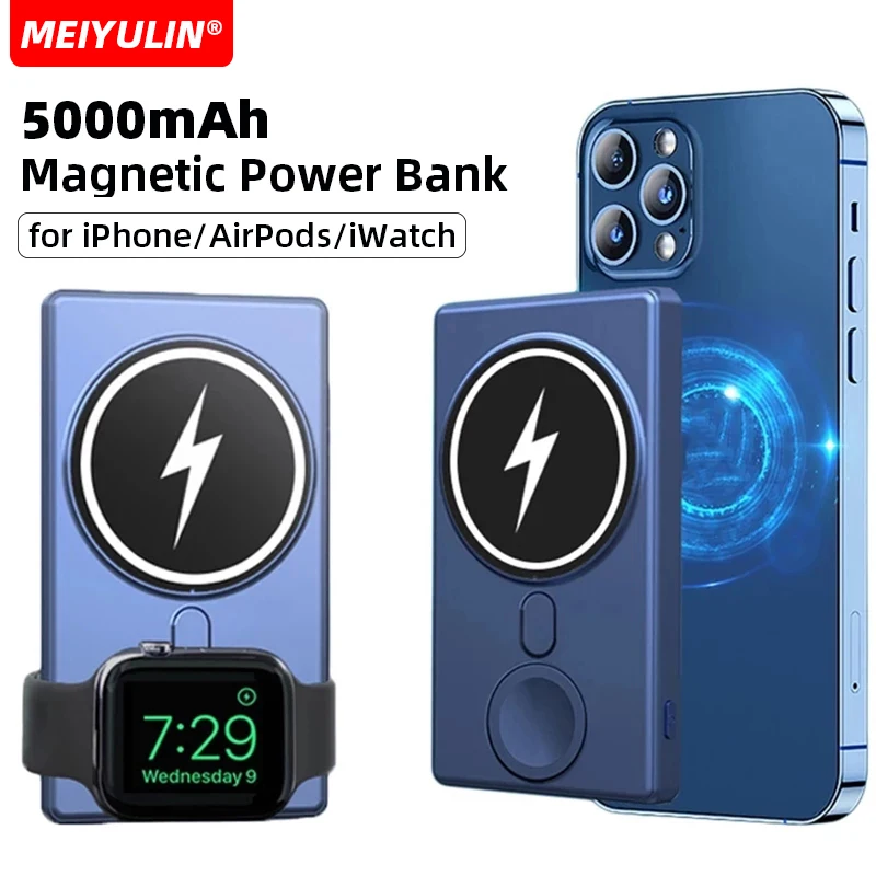 5000mAh Magnetic Wireless Power Bank for Apple Watch