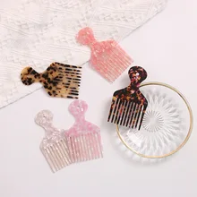 

New Arrive Retro Acrylic Acetate Marble Hair Styling Comb Double-sided Insert Comb Wide Hairdressing Comb for Women Jewelry Gift