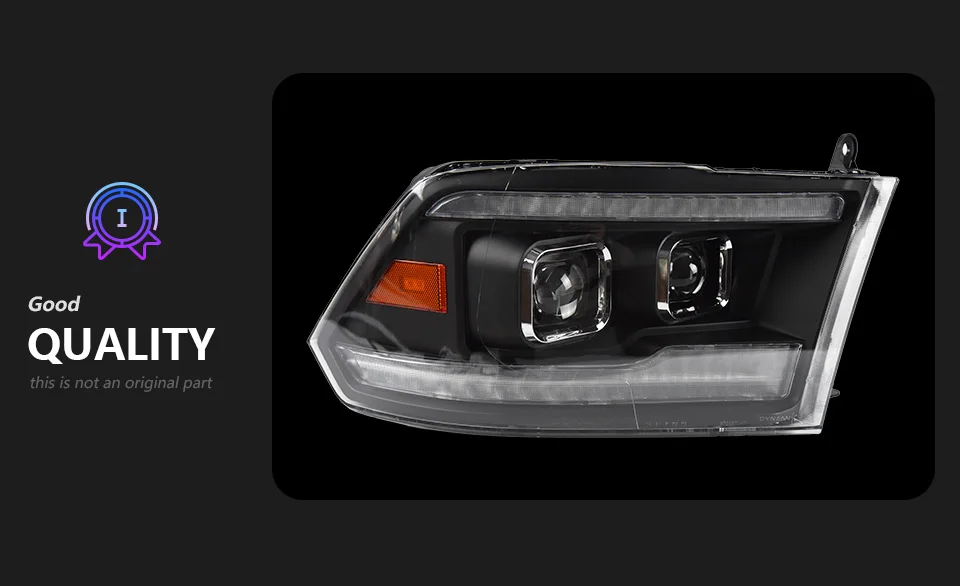 2 قطعة أضواء السيارات أجزاء ل دودج رام 1500 2500 3500 2009-2018 رئيس مصابيح LED العلوي LED المزدوج العارض تجميل
